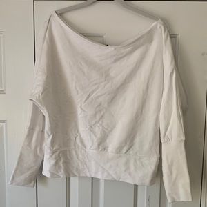 Gibson off-shoulder sweatshirt material top NWT